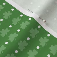 shamrocks and dots on green LG - st patricks day collection