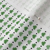 shamrocks and dots on white - st patricks day collection