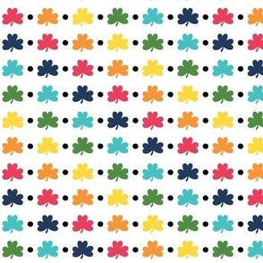 shamrocks and dots rainbow with navy LG - st patricks day collection