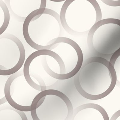 Neutral grey circles on off white abstract tossed 