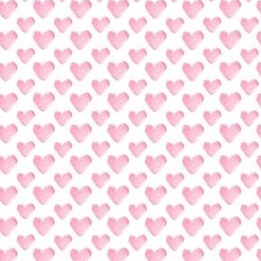  Watercolor Hearts in Light Pink for Nursery, Mini, 35