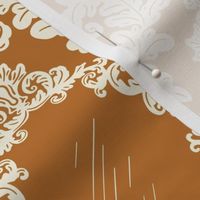 The Mirror Damask - Gold - Large Scale