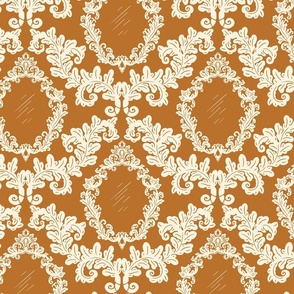 The Mirror Damask - Gold - Large Scale