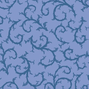 Medieval Acanthus - Periwinkle Blue - Jumbo Scale