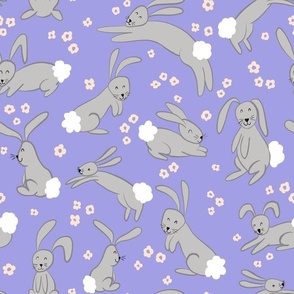 Year of the rabbit on violet