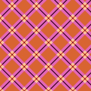 Toucan Plaid Orange and Pink