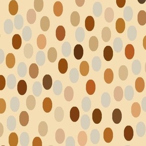 Brown ovals with wheat background