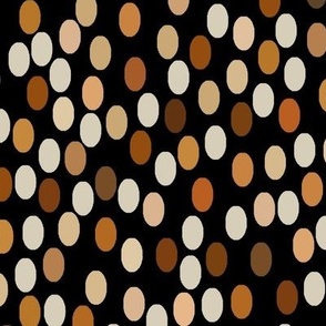 Brown ovals with black background