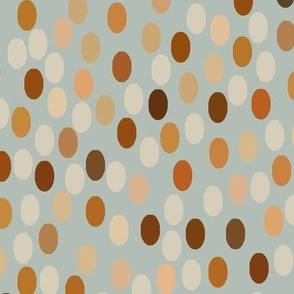 Brown ovals with ash gray background