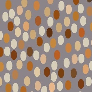 Brown ovals with taupe background
