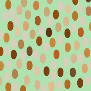 Brown ovals with celadon background