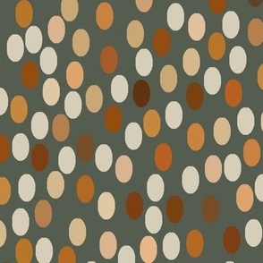 Brown ovals with ebony background