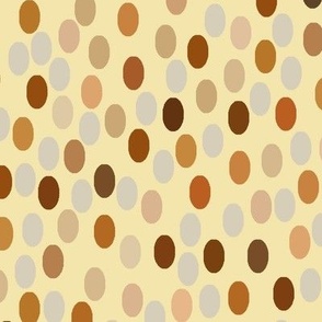 Brown ovals with vanilla background
