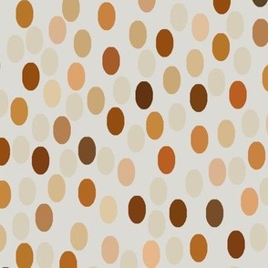 Brown ovals with pebble gray background