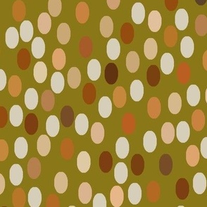 Brown ovals with abeille background