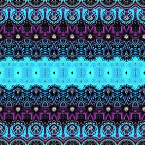 Ornate Tribal Blues and Purples