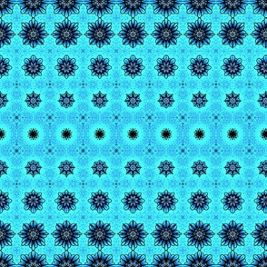 Electric Blue Morphing Flowers