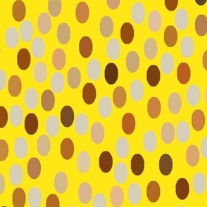 Brown ovals with lemon lime background