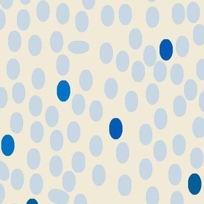 Blue bell ovals with eggshell background