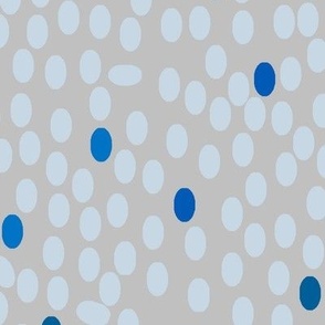 Blue bell ovals with gray background