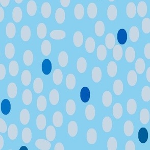 Blue bell ovals with baby blue background
