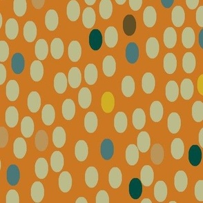 Sand ovals with ochre background