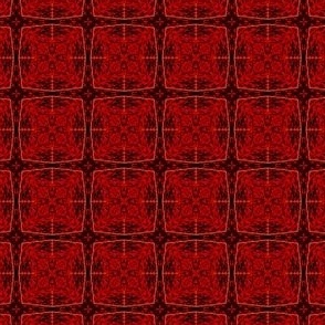 Ornate Squares In Red