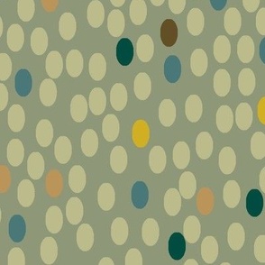 Sand ovals with artichoke background