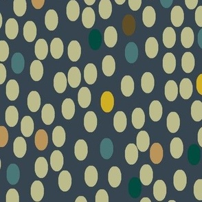 Sand ovals with charcoal background