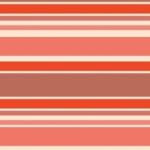 French stripes - Coral