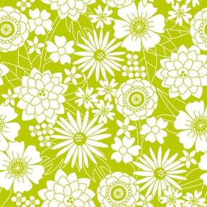 Vintage Blooms (Lime)