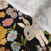 Year of the rabbit - A bunnies garden of dreams (Black)