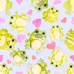 Frog Valentines With Big Hearts
