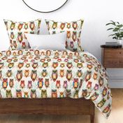 colorful paisley owls 2