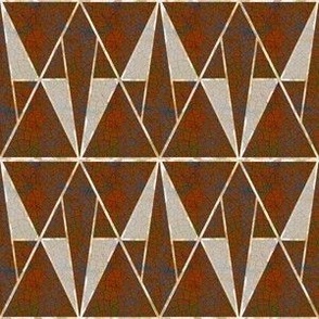 Memphis ignite diamond kite geometric almostmargyle with crackle overlay Golden Art Deco browns with light sand