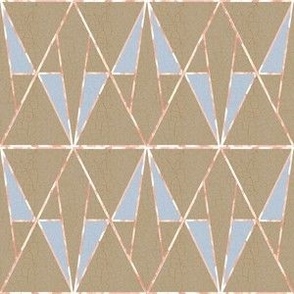 Memphis ignite diamond kite geometric almost argyle with crackle overlay Lila grey with wet sand buff