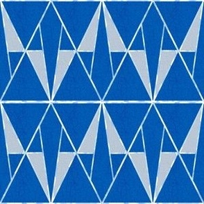Memphis ignite diamond kite geometric almost argyle with crackle overlay Sky cornflower blue with grey