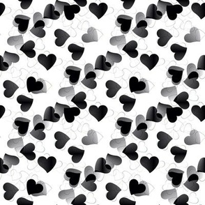 BLACK HEARTS ON WHITE-SMALL