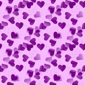 PURPLE HEARTS ON LILAC-LARGE