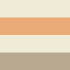 Horizontal 6inch Stripes - Sweetcorn + Rye + Apricot