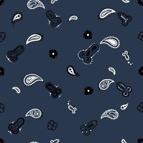 Gay Hanky Paisley Pattern - Navy