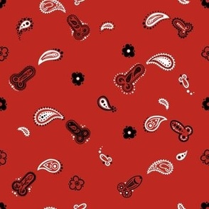Gay Hanky Paisley Pattern - Red