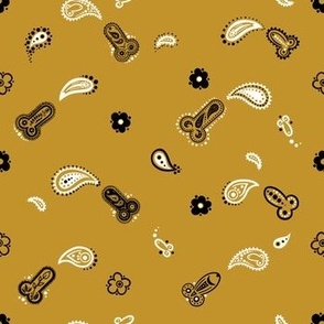 Gay Hanky Paisley Pattern - Mustard