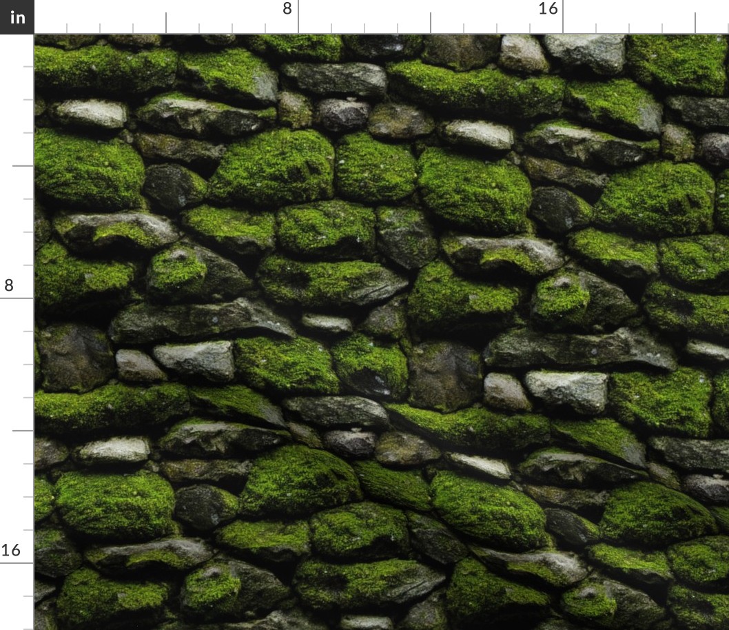 Mossy Stone Wall