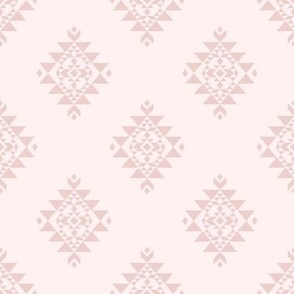 Aztec pattern (on white smoke pink)