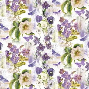Gardenia : Purple Botanical White