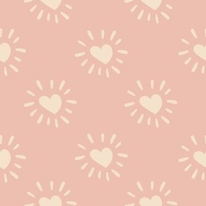 BKRD Sweet Valentine Heart Beats 8x8 dusty pink