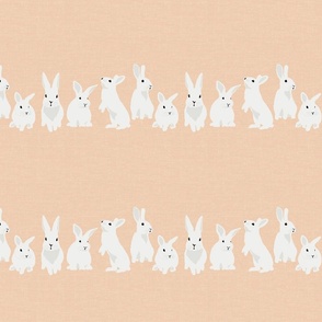 Easter Bunnies Line Up Coral_Iveta Abolina