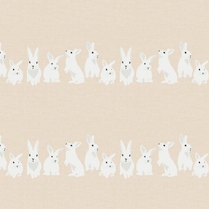 Easter Bunnies Line Up Light Cream_Iveta Abolina