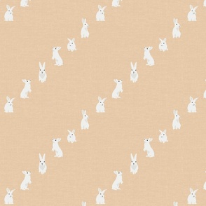 Easter Bunnies Diagonal Light Pine Nut_Iveta Abolina